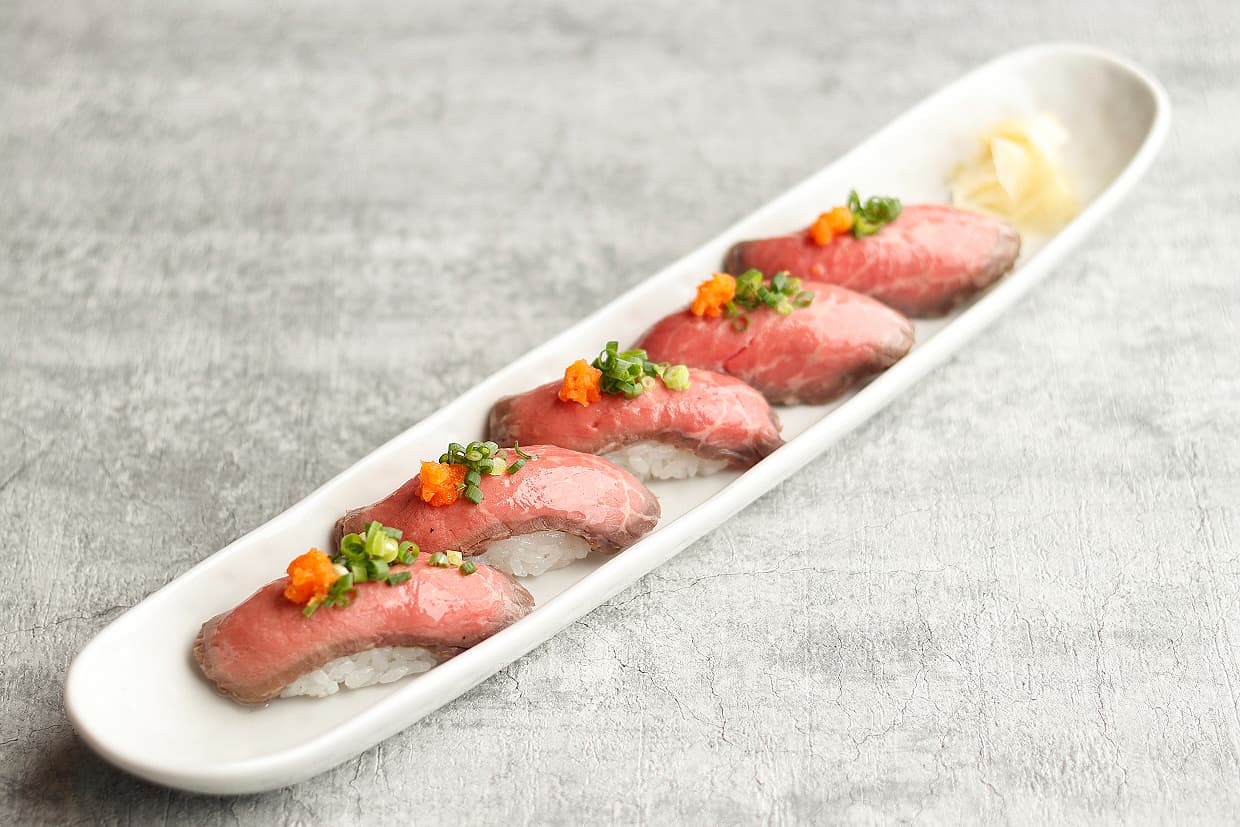 牛肉の握り寿司